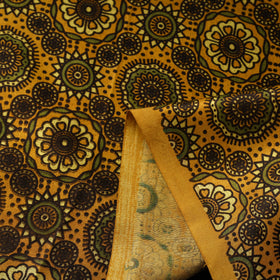 Mashru Silk Natural Dyed Block Print Ajrakh Fabric 06