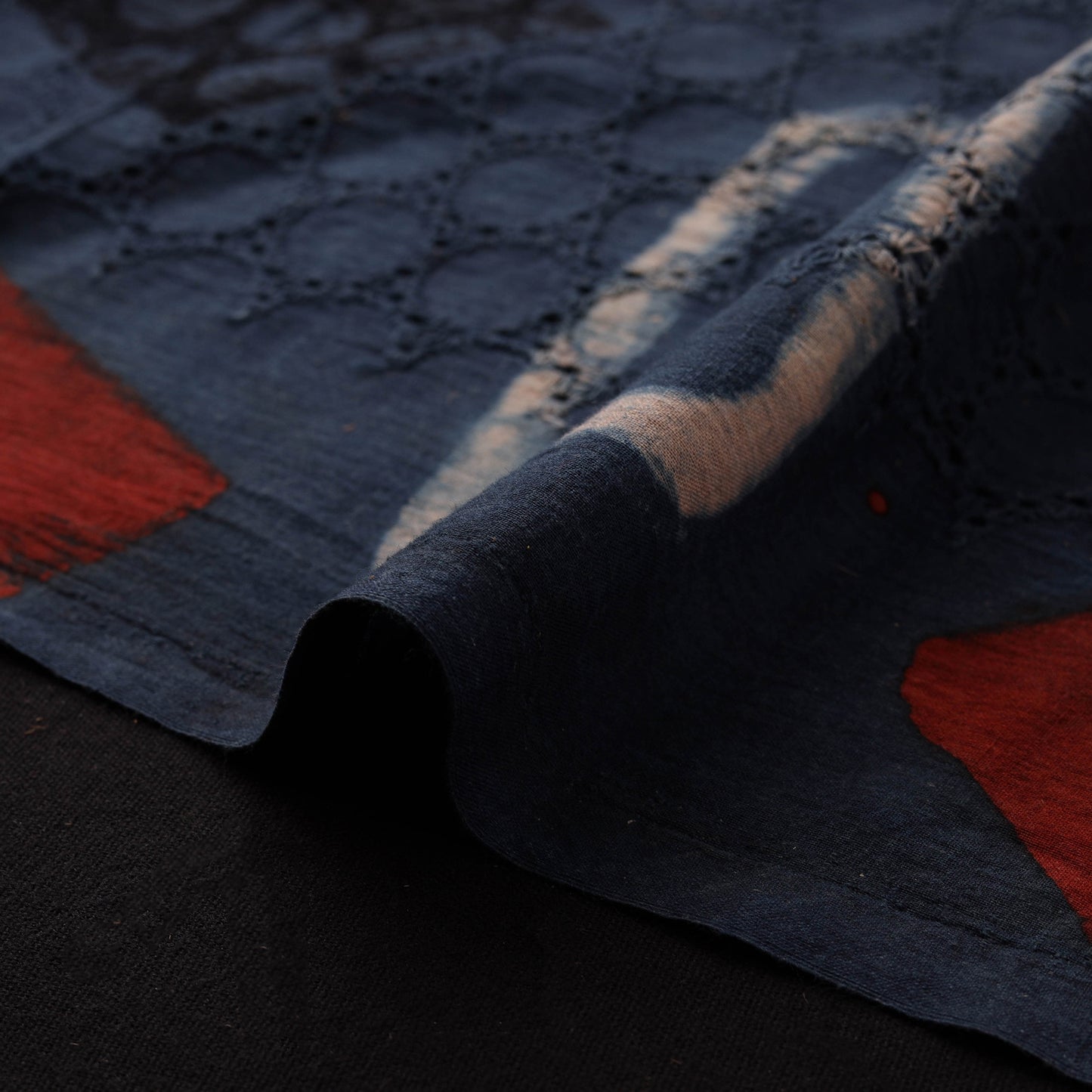 Ajrakh Hand Block Print Natural Dyed Cotton Hakoba Fabric 08