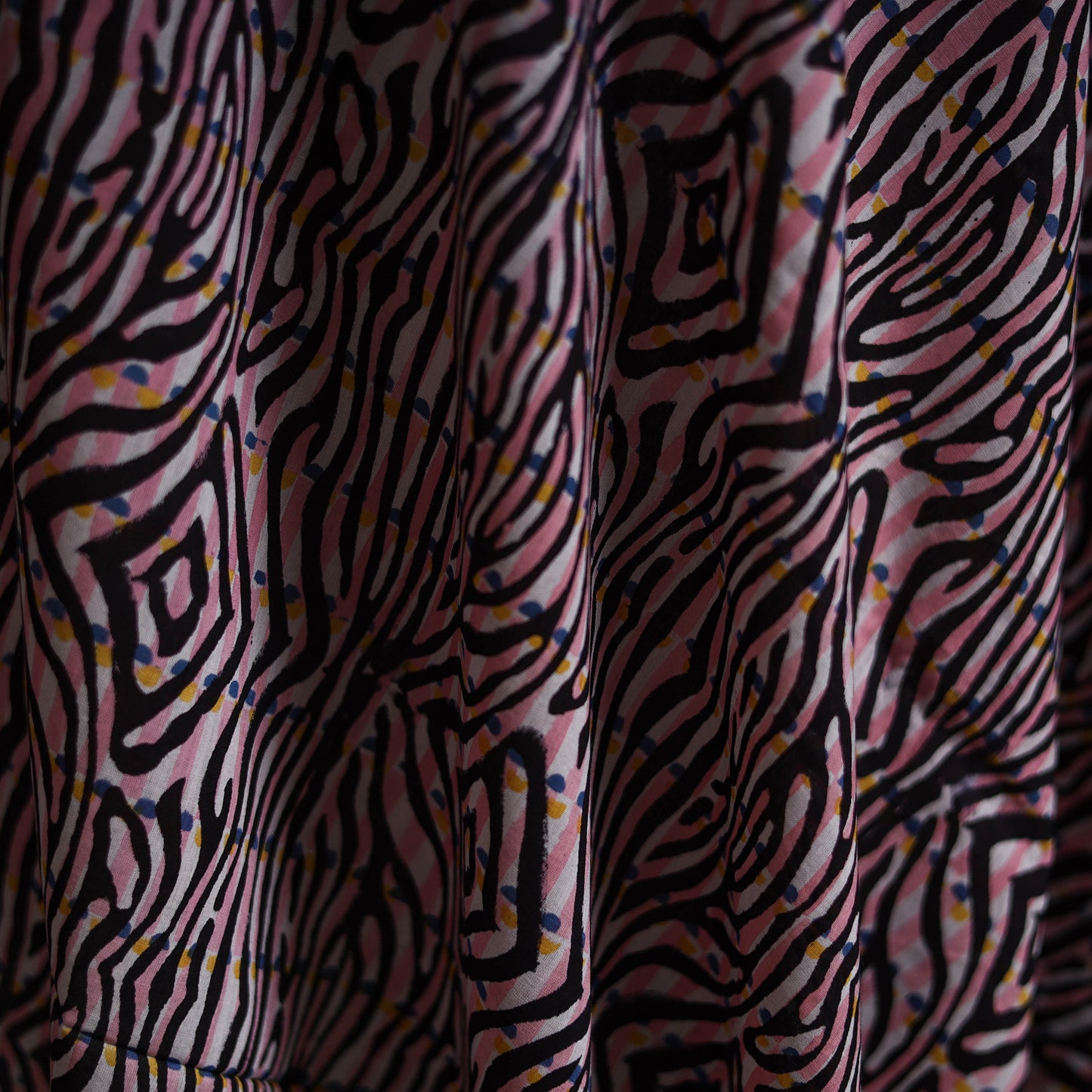 Multicolor - Sanganeri Block Print Pure Cotton Fabric 16