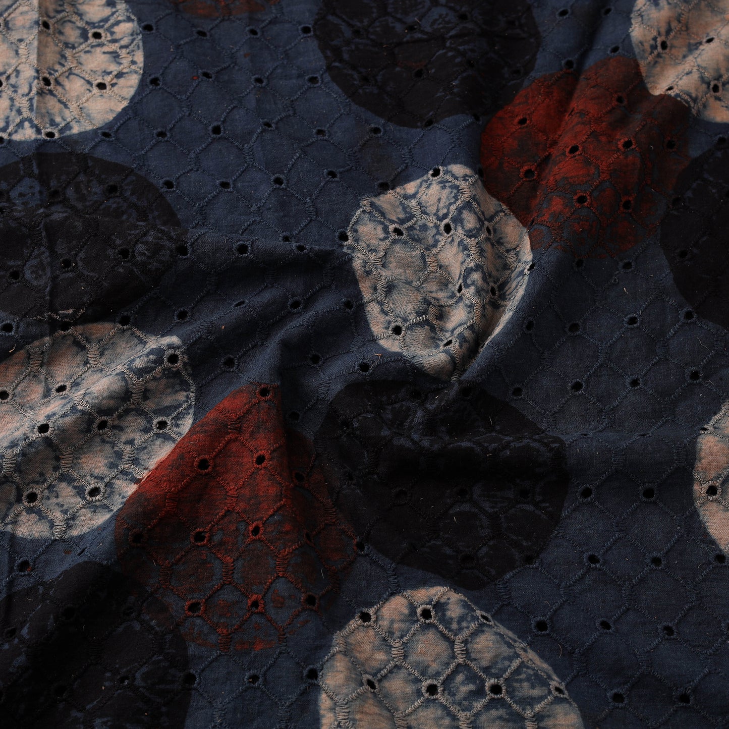 Ajrakh Hand Block Print Natural Dyed Cotton Hakoba Fabric 06