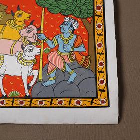 Handpainted Cheriyal Scroll Painting by Dhanalakota Sai Kiran (10 x 10 in) 11