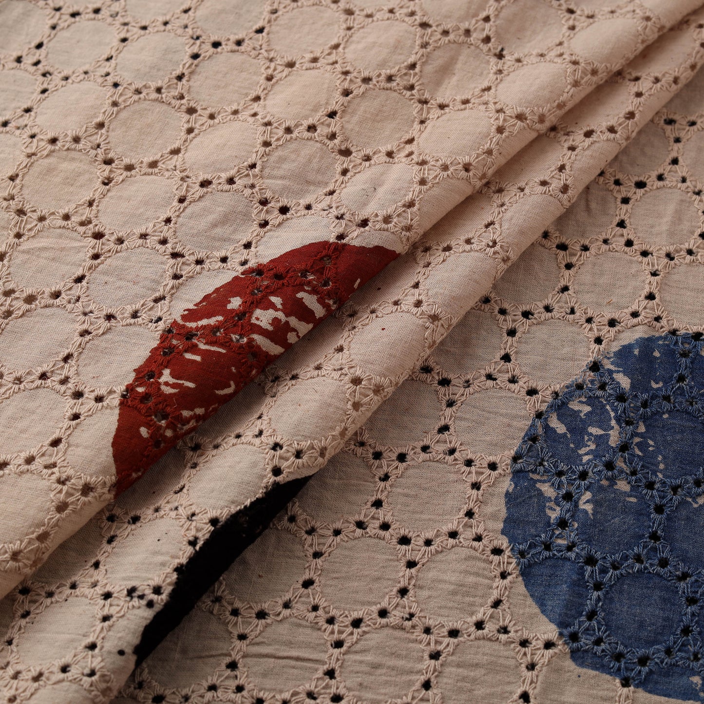Ajrakh Hand Block Print Natural Dyed Cotton Hakoba Fabric 05