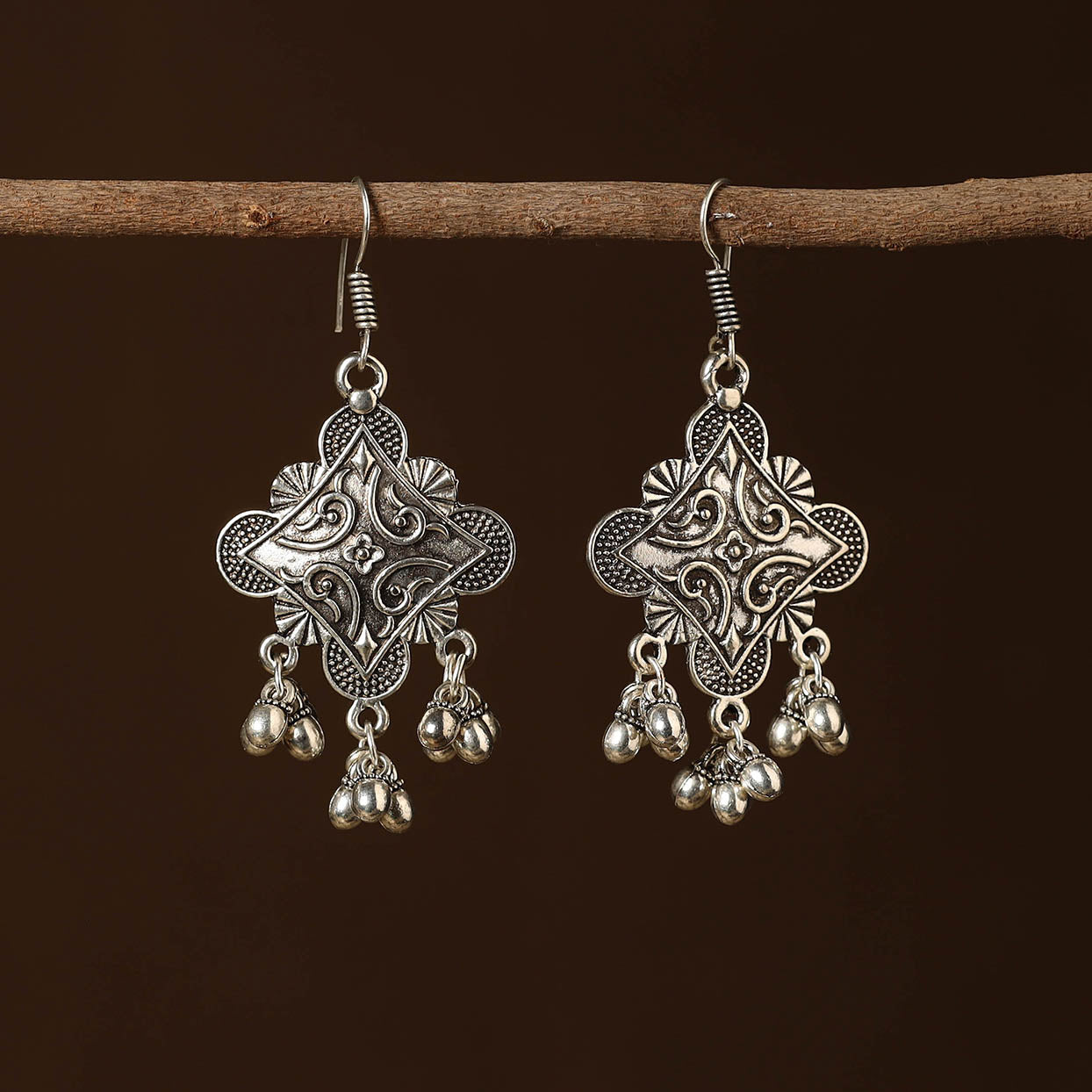 Aiza German Silver Earrings