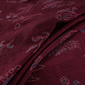Ajrakh Hand Block Print Merino Wool Handloom Natural Dyed Fabric 08