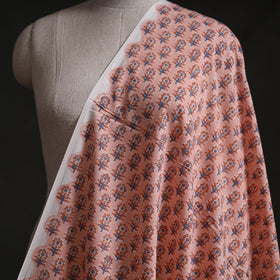 Pink - Sanganeri Block Print Pure Cotton Fabric 13