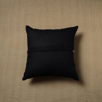 Black - Patchwork Cotton Kanchipuram Cushion Cover (16 x 16 in) 54