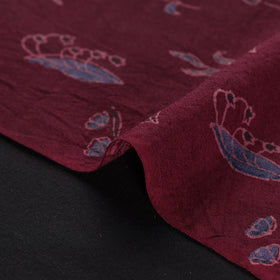 Ajrakh Hand Block Print Merino Wool Handloom Natural Dyed Fabric 08