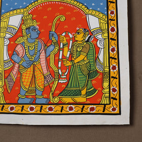 Handpainted Cheriyal Scroll Painting by Dhanalakota Sai Kiran (10 x 10 in) 14