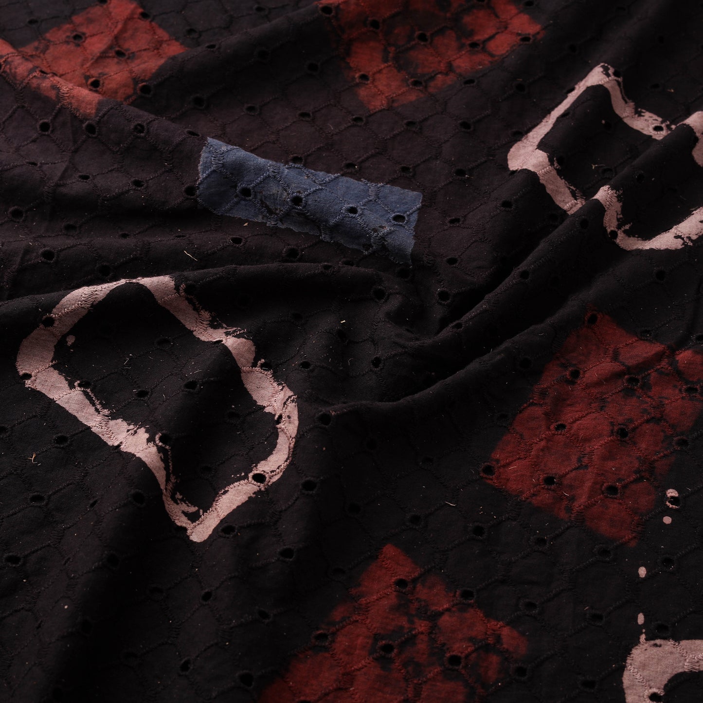 Ajrakh Hand Block Print Natural Dyed Cotton Hakoba Fabric 03