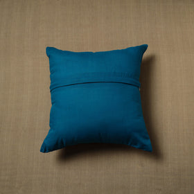 Blue - patchwork cotton kanchipuram cushion cover (16 x 16