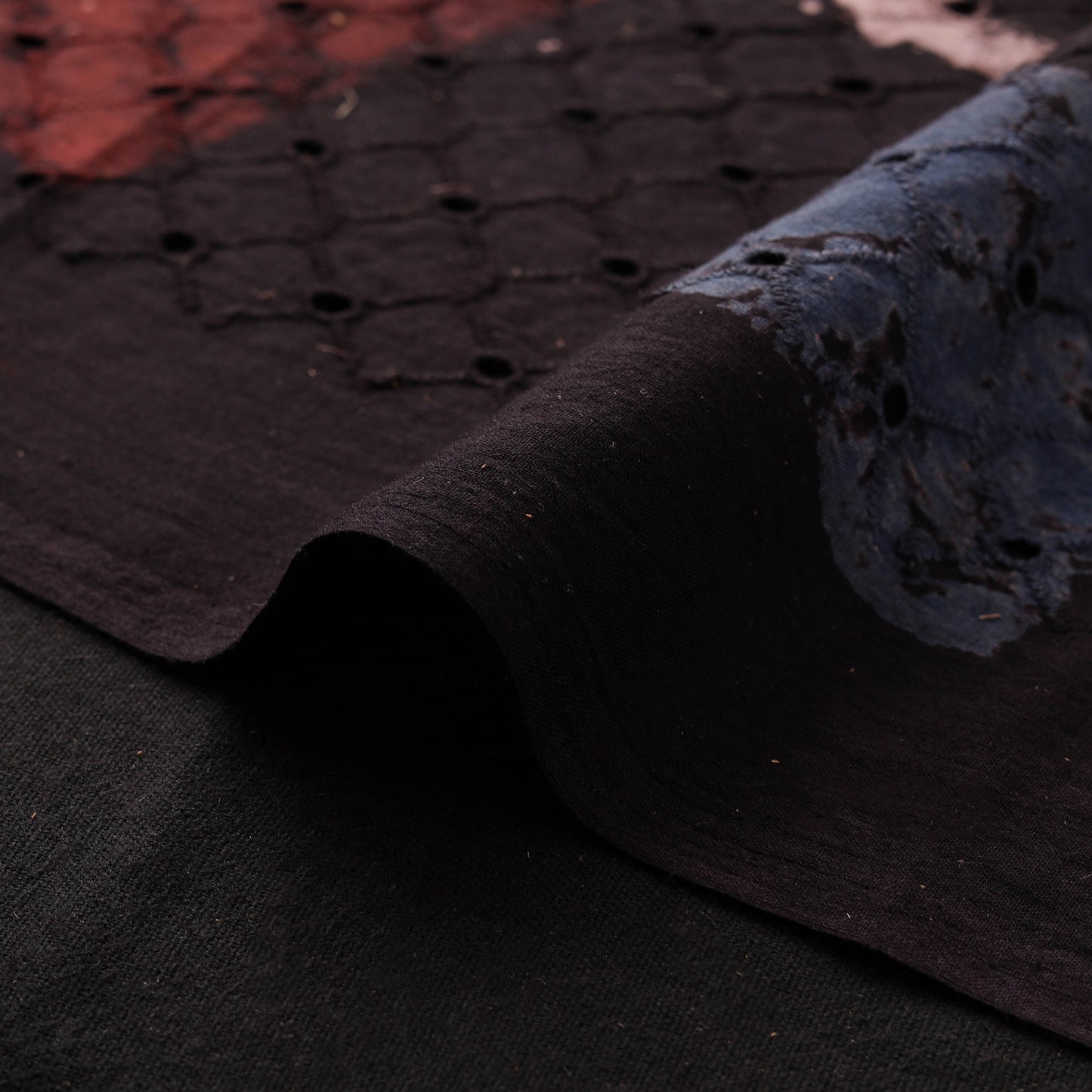 Ajrakh Hand Block Print Natural Dyed Cotton Hakoba Fabric 03