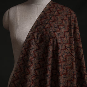 Brown - Sanganeri Block Print Pure Cotton Fabric 11
