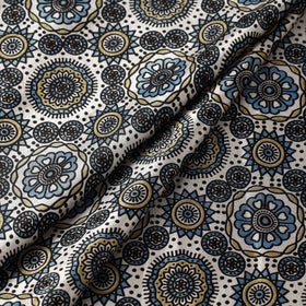 Mashru Silk Natural Dyed Block Print Ajrakh Fabric 12