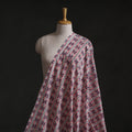 Pink - Sanganeri Block Print Pure Cotton Fabric 10