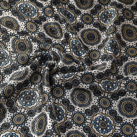 Mashru Silk Natural Dyed Block Print Ajrakh Fabric 12