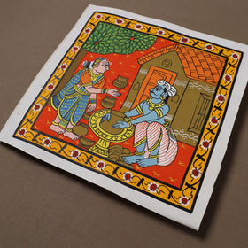 Handpainted Cheriyal Scroll Painting by Dhanalakota Sai Kiran (10 x 10 in) 16
