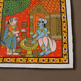 Handpainted Cheriyal Scroll Painting by Dhanalakota Sai Kiran (10 x 10 in) 16