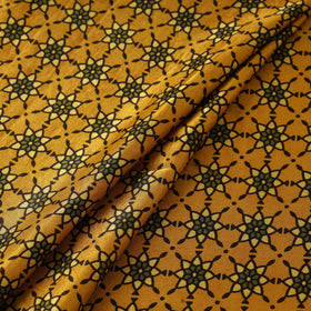 Mashru Silk Natural Dyed Block Print Ajrakh Fabric 14