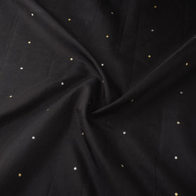  Black Traditional Handloom Chanderi Silk Cotton Fabric