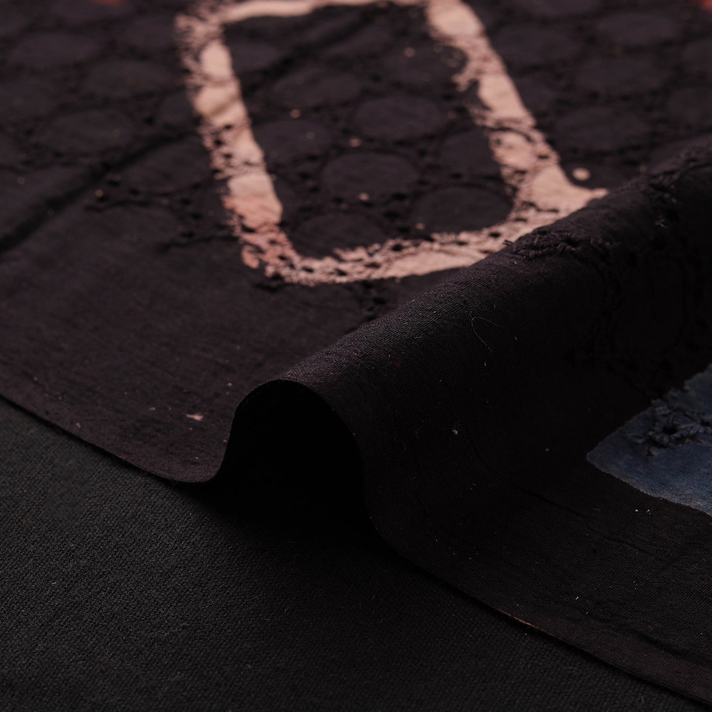 Ajrakh Hand Block Print Natural Dyed Cotton Hakoba Fabric 01