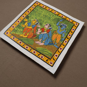 Handpainted Cheriyal Scroll Painting by Dhanalakota Sai Kiran (10 x 10 in) 17
