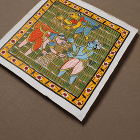 Handpainted Cheriyal Scroll Painting by Dhanalakota Sai Kiran (10 x 10 in) 18