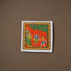 Handpainted Cheriyal Scroll Painting by Dhanalakota Sai Kiran (10 x 10 in) 19