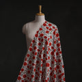 Red - Sanganeri Block Print Pure Cotton Fabric 07