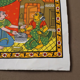 Handpainted Cheriyal Scroll Painting by Dhanalakota Sai Kiran (10 x 10 in) 20
