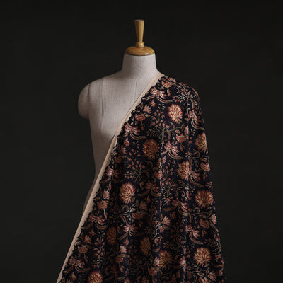 Black - Sanganeri Block Print Pure Cotton Fabric 06