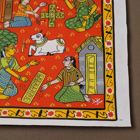 Handpainted Cheriyal Scroll Painting by Dhanalakota Sai Kiran (12 x 12 in) 22