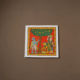 Handpainted Cheriyal Scroll Painting by Dhanalakota Sai Kiran (12 x 12 in) 23