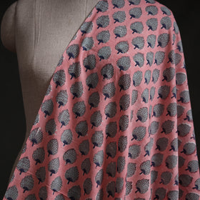 Pink - Sanganeri Block Print Pure Cotton Fabric 04