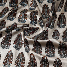 Mashru Silk Natural Dyed Block Print Ajrakh Fabric 19