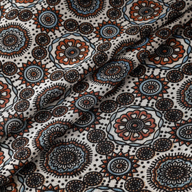 Mashru Silk Natural Dyed Block Print Ajrakh Fabric 23