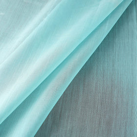 Buy Light Blue Traditional Handloom Chanderi Silk Cotton Fabric