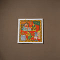 Handpainted Cheriyal Scroll Painting by Dhanalakota Sai Kiran (12 x 12 in) 25