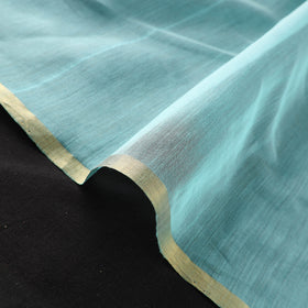 Buy Light Blue Traditional Handloom Chanderi Silk Cotton Fabric