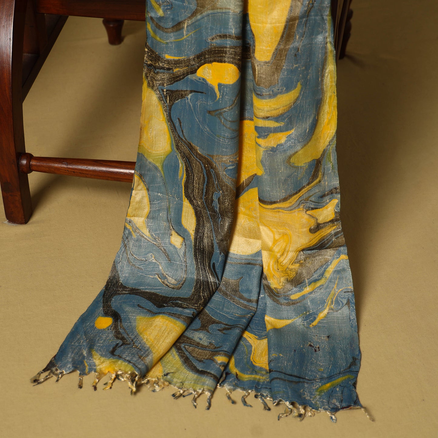 Black - 3pc handloom mulberry unstitched suit material set