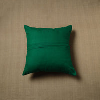 Green - Patchwork Cotton Kanchipuram Cushion Cover (16 x 16 in) 65