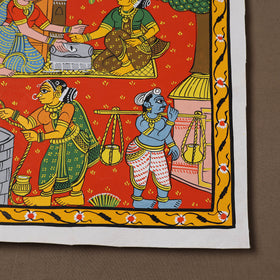 Handpainted Cheriyal Scroll Painting by Dhanalakota Sai Kiran (12 x 12 in) 25