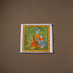 Handpainted Cheriyal Scroll Painting by Dhanalakota Sai Kiran (12 x 12 in) 27