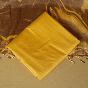 Brown - 3pc handloom mulberry unstitched suit material set