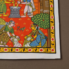Handpainted Cheriyal Scroll Painting by Dhanalakota Sai Kiran (12 x 12 in) 28