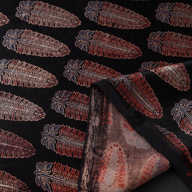 Mashru Silk Natural Dyed Block Print Ajrakh Fabric 20