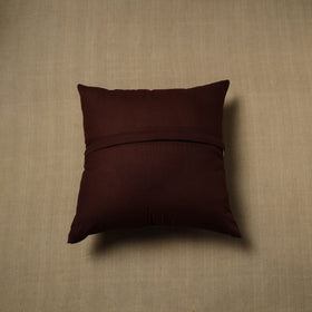 Green - patchwork cotton kanchipuram cushion cover (16 x 16