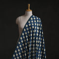 Blue - Pipad Block Print Natural Dyed Cotton Fabric 29