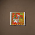 Handpainted Cheriyal Scroll Painting by Dhanalakota Sai Kiran (12 x 12 in) 30