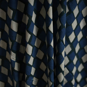 Blue - Pipad Block Print Natural Dyed Cotton Fabric 29
