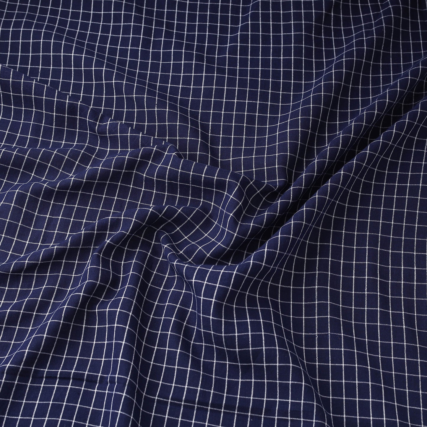 Blue - Phulia Jamdani Pure Handloom Cotton Fabric (Count 84/84) 46